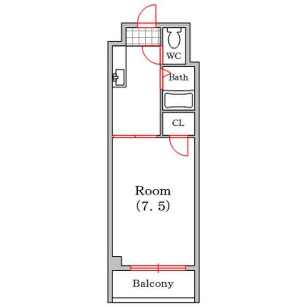 グラントピア北堀江（301） 間取り図画像