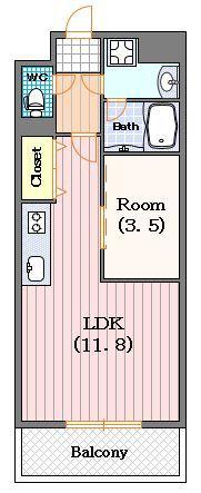 レクシア千代崎（105） 間取り図画像