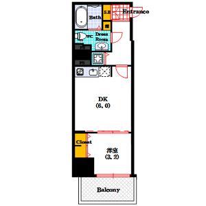 プレサンス松屋町グレース（905） 間取り図画像
