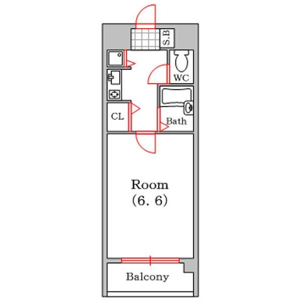 エスティライフ難波西（504） 間取り図画像
