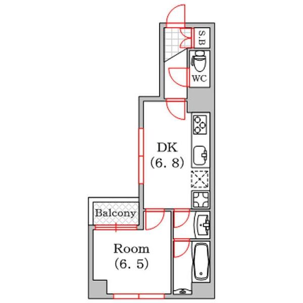 ＺＥＵＳ桜川プレミアム（702） 間取り図画像