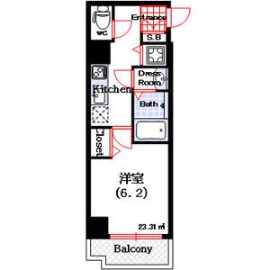 フォーチュン心斎橋イースト（904） 間取り図画像