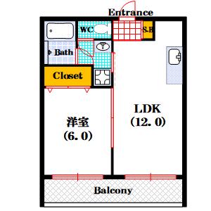 第三難波マンション（304） 間取り図画像