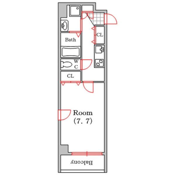 プレジール靭公園（504） 間取り図画像