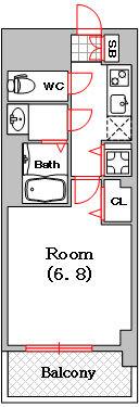 ﾚｵﾝｺﾝﾌｫｰﾄ難波ミラージュ（803） 間取り図画像
