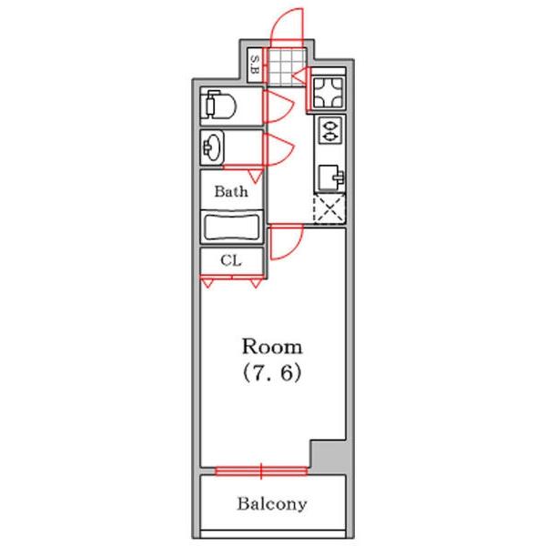 シャルマンフジ阿波座イースト（1002） 間取り図画像