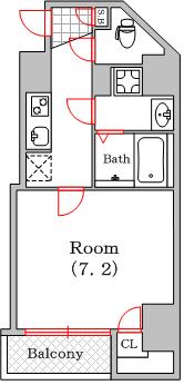 サムティ西長堀リバーフロント（806） 間取り図画像