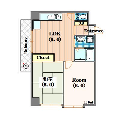 エスポワール参番館（501） 間取り図画像