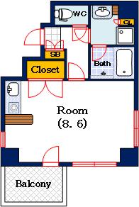 レディース２１（503） 間取り図画像