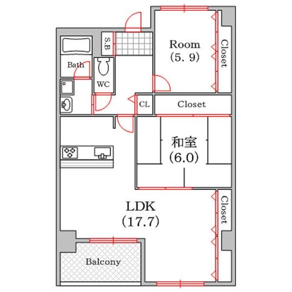 エル・セレーノ九条（1102） 間取り図画像