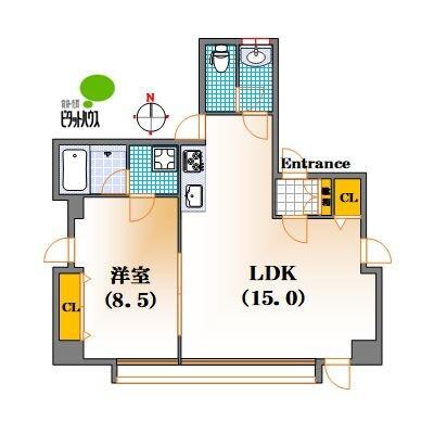 ルグラン靭本町（501） 間取り図画像
