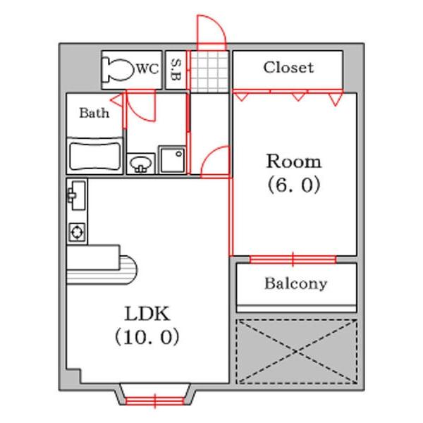 ヴァンシス難波南 間取り図画像