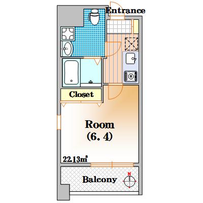 ダイドーメゾン大阪北堀江（802） 間取り図画像