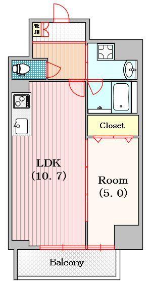 アルデールトモ北堀江（503） 間取り図画像