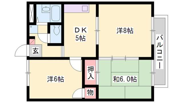 サンワード別府 間取り図画像