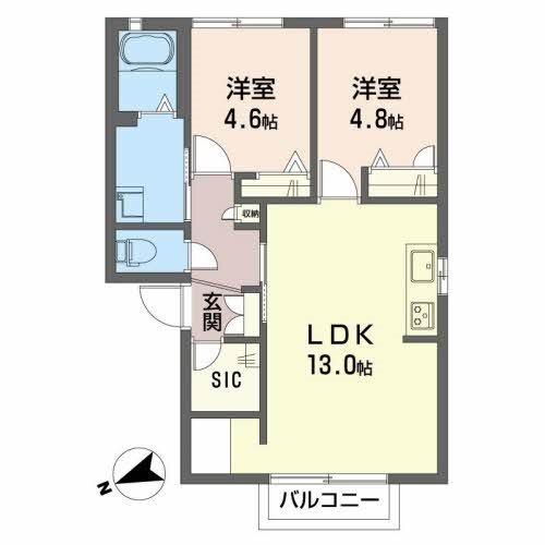 フォレスト浜の宮B 間取り図画像
