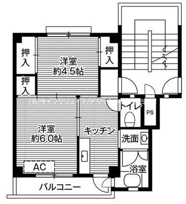 ビレッジハウス十王堂1号棟 間取り図画像