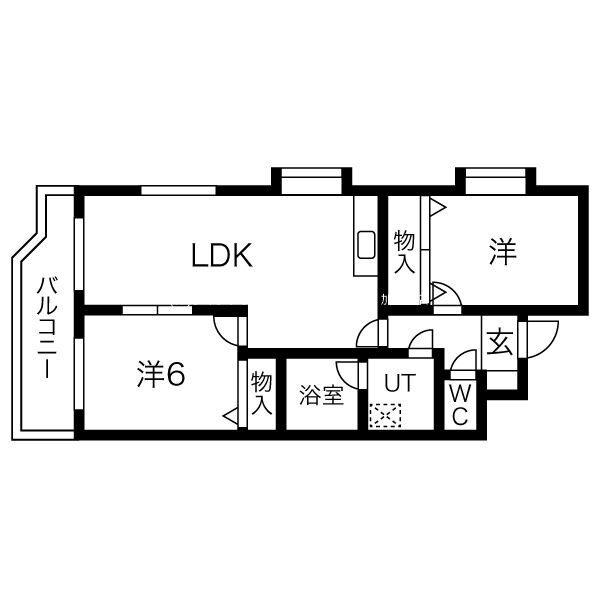 加古川市加古川町平野マンション 間取り図画像