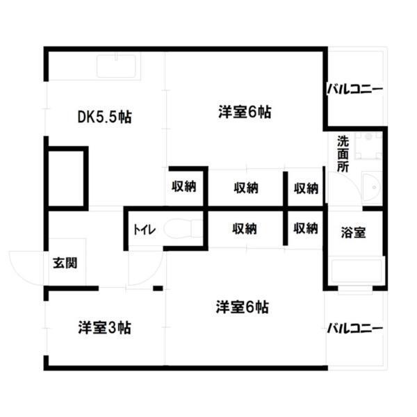 サンライズ高砂４号棟 間取り図画像