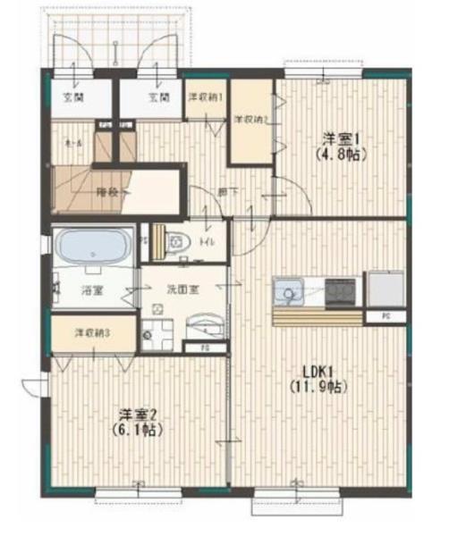 ルミエル　B棟 間取り図画像