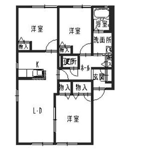 シャーメゾン六分一Ｂ棟 間取り図画像