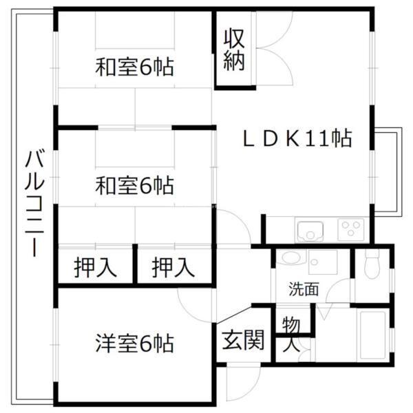 尾上グリーンハイツＦ 間取り図画像
