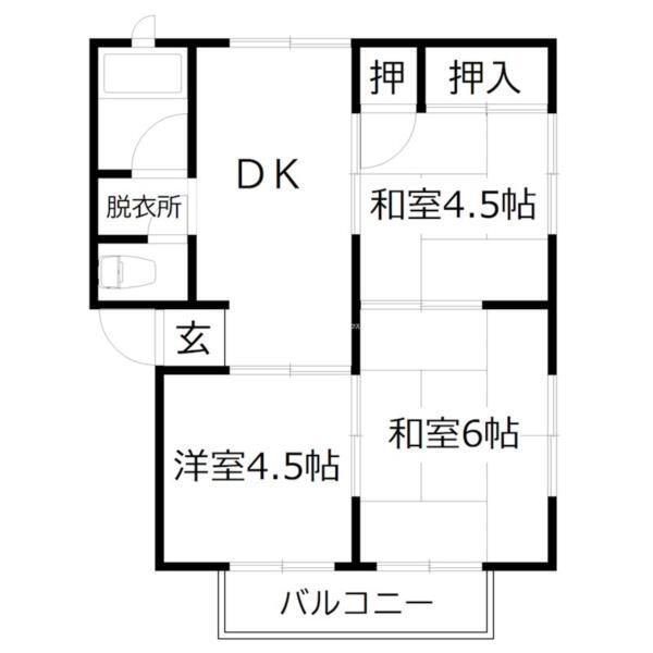 パールハイツ新野辺 間取り図画像