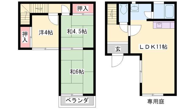 アシーネ加古川A棟 間取り図画像