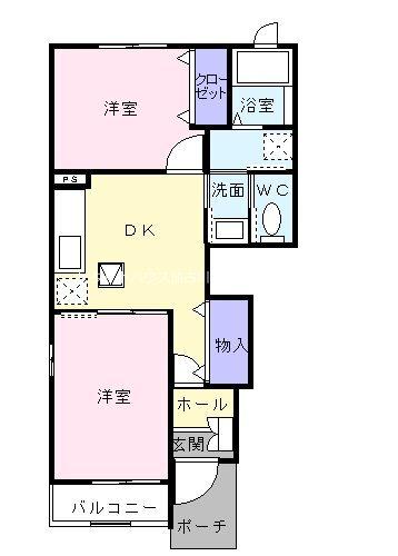 アウローラB（101） 間取り図画像