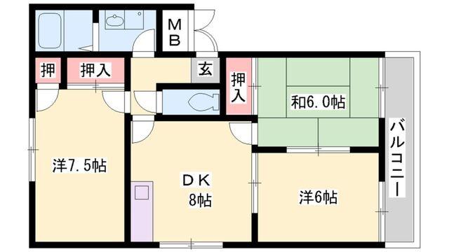ヘーベルメゾン東加古川 間取り図画像