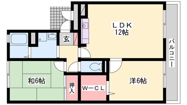 ウエストハイツ 間取り図画像