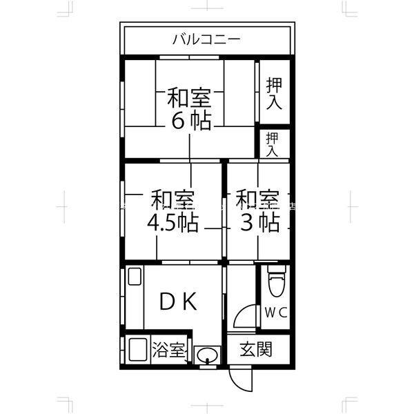 土山コーポ 間取り図画像