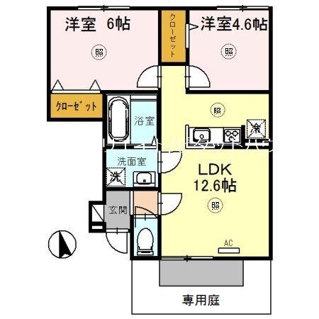 石がけ六番館 間取り図画像