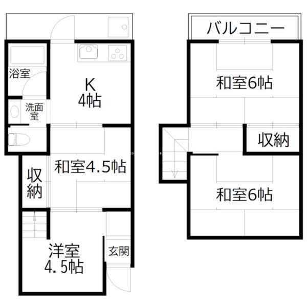 時光寺戸建 間取り図画像