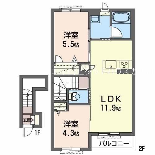 カーサグラス　オエステ 間取り図画像