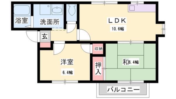 フレグランス今市 間取り図画像