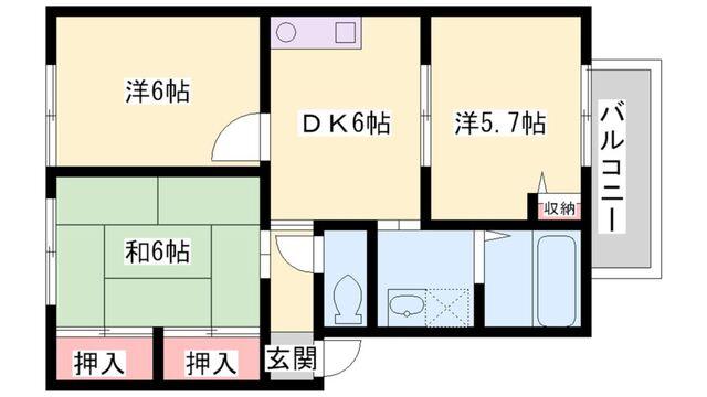 カサグランデＡ（203） 間取り図画像