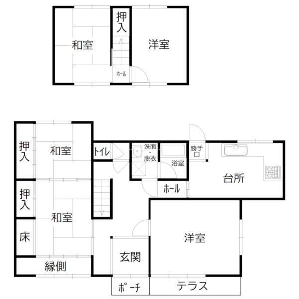 長砂戸建 間取り図画像