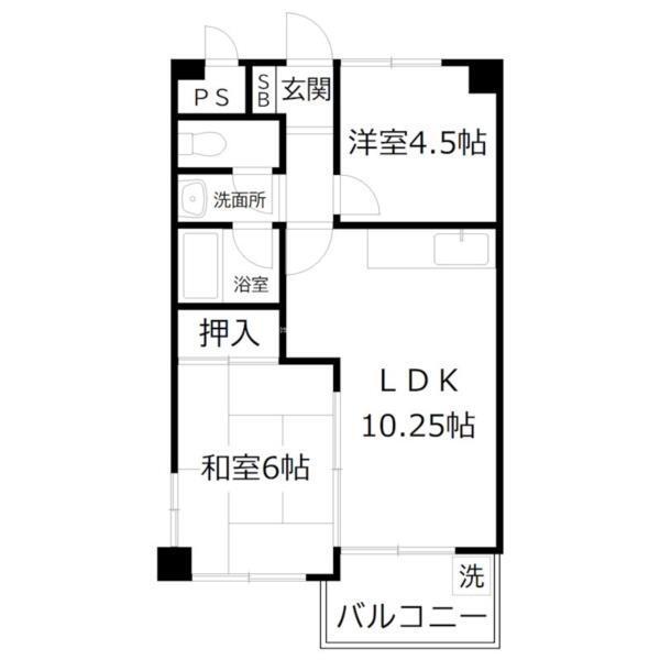 ベネフィス粟津（403） 間取り図画像
