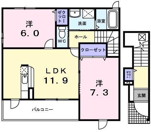 メゾンミッテ２番館 間取り図画像