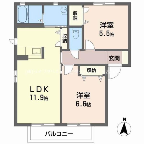 ニューフォーレス　ナガタ 間取り図画像