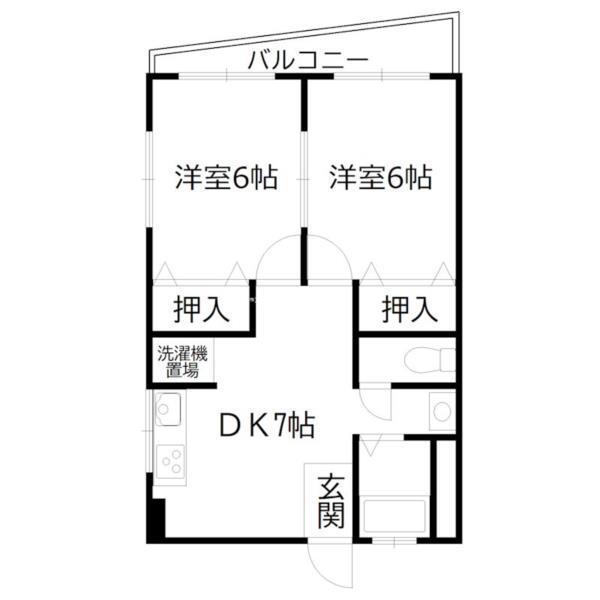 浜の宮コーポ 間取り図画像