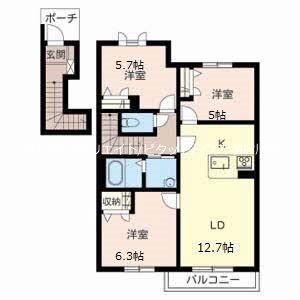 MAST COURT加古川南Ｂ棟 間取り図画像