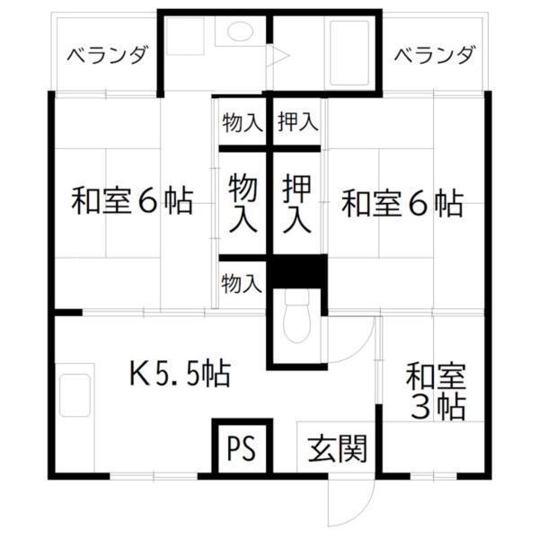 サンライズ高砂4号棟 間取り図画像
