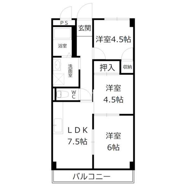 フローラハイツみのり 間取り図画像