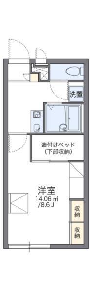 レオパレスフェリーチェ弐番館 間取り図画像