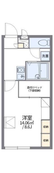 レオパレスグリーングラス 間取り図画像