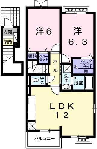 スモールヴィレッジII 間取り図画像