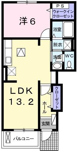 グランペール古賀III　Ｂ 間取り図画像