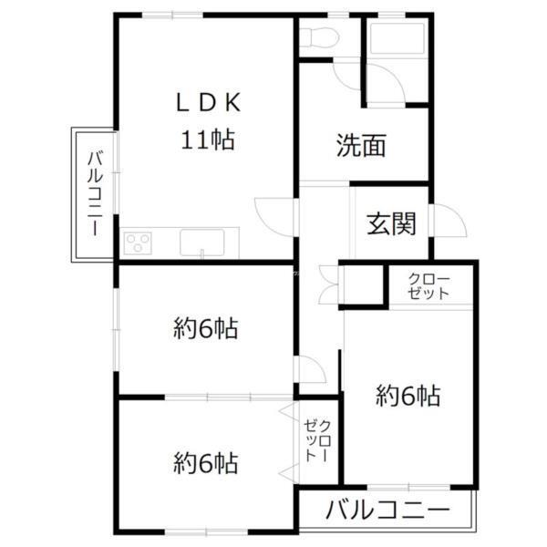 新神野住宅4号棟 間取り図画像